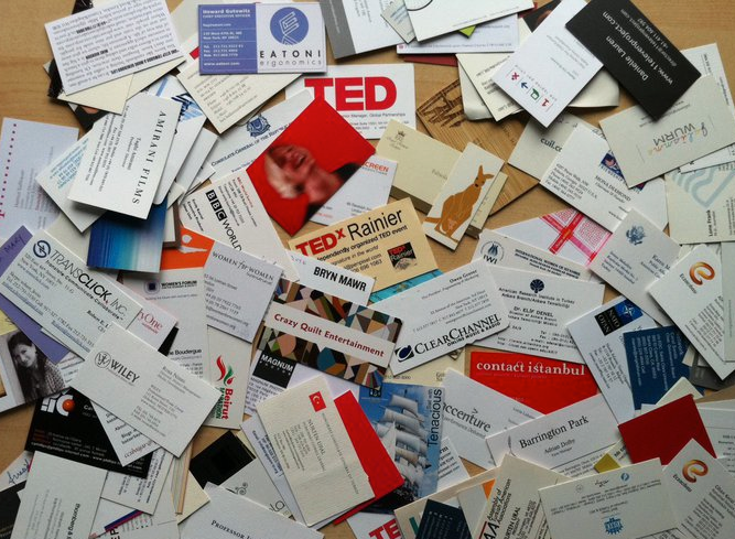 Letting Go Cafe-messy business cards